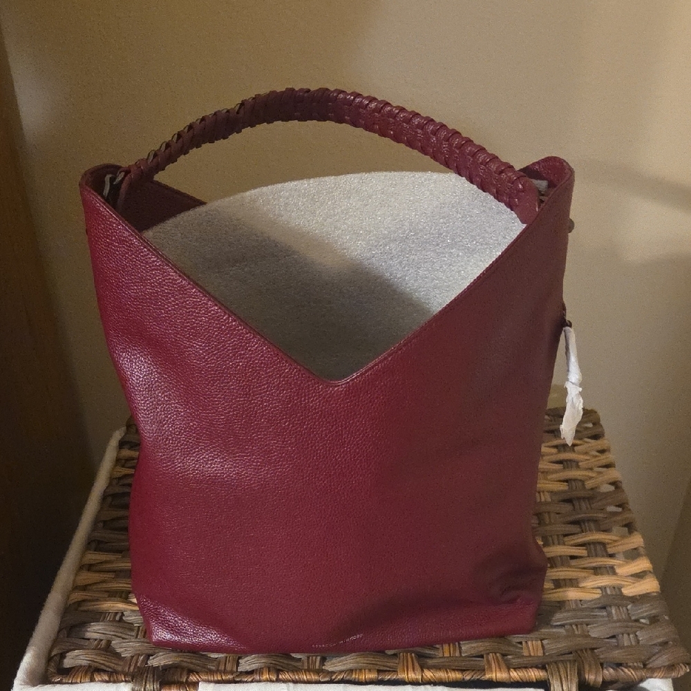 Rebecca Minkoff Burgundy Bucket Tote Bag
